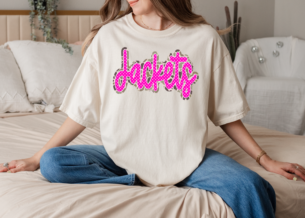 Pink Camo Jackets Tee