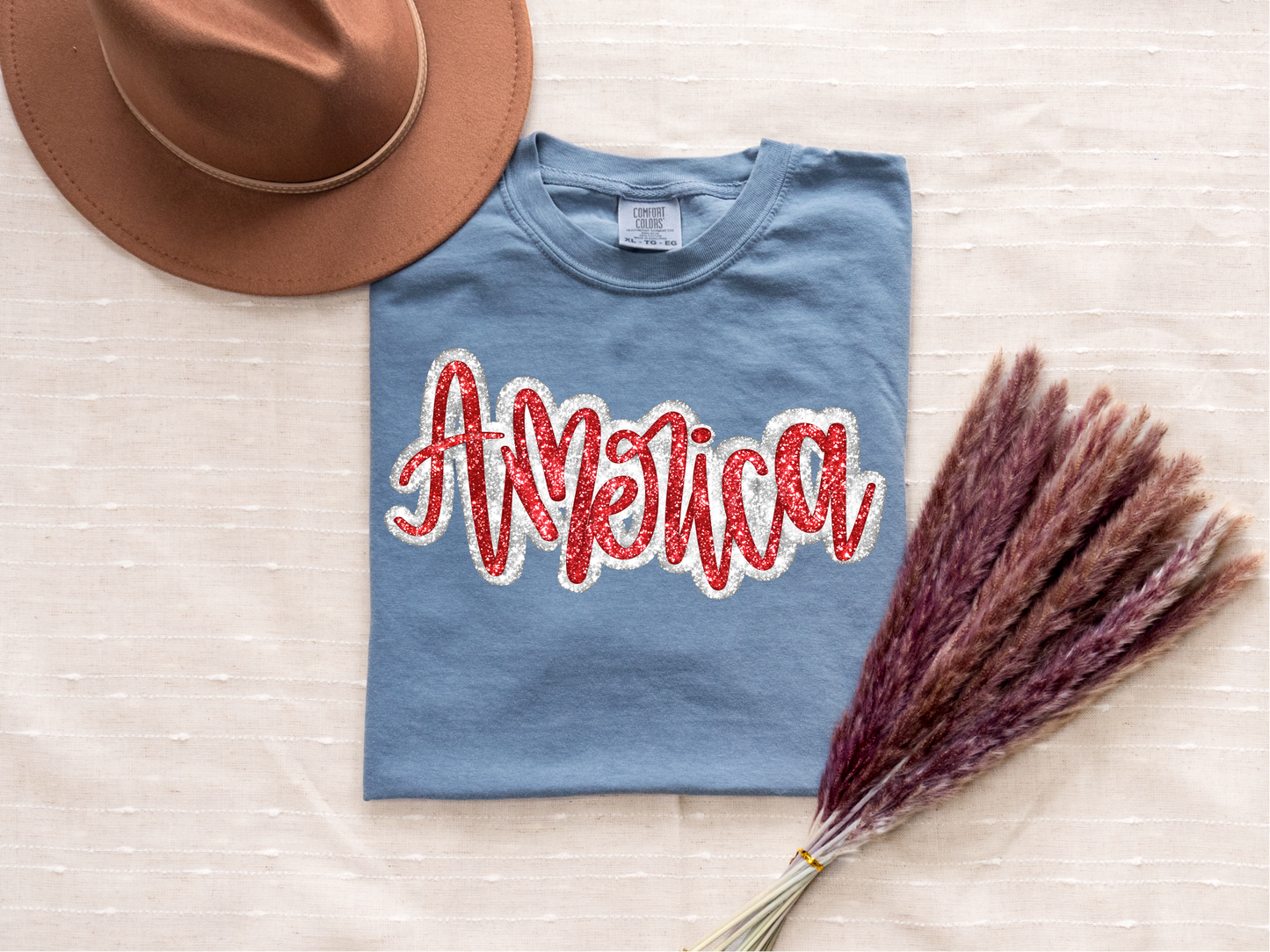 Sparkly America Graphic Tee - Comfort Colors